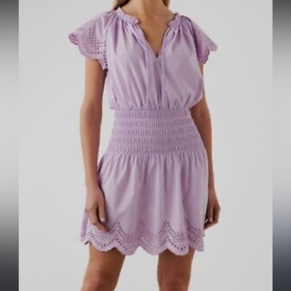 Rails smocked Harper mini dress purple size small in excellent condition - Picture 2 of 8